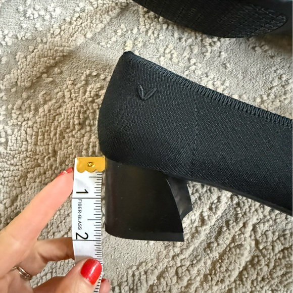 Vivaia black mesh heels Almond Toe Julie Arch Pro comfort slip on 38  7  7.5 new - Picture 5 of 15